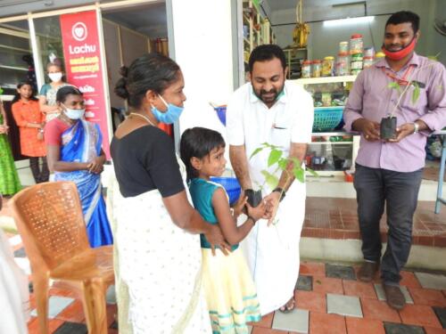 Vegetable seedlings were distributed on Environment Day